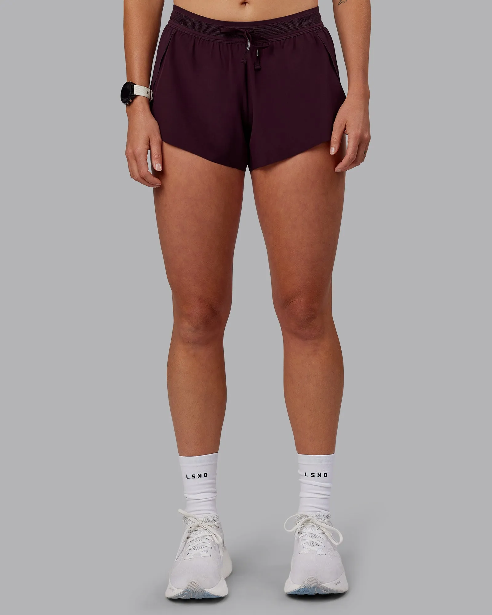 Accelerate 3" Run Shorts - Mulberry