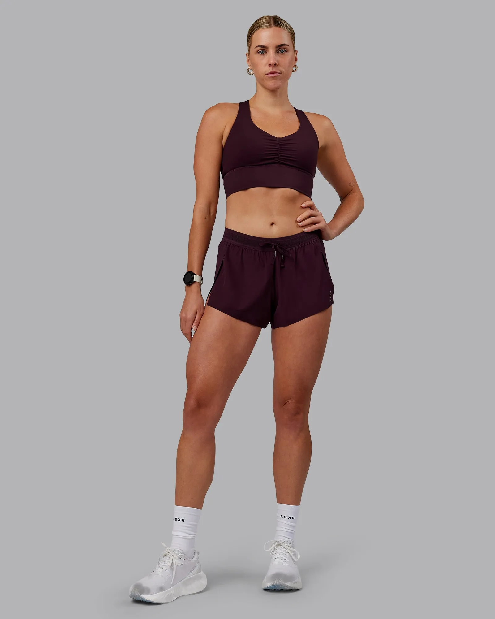 Accelerate 3" Run Shorts - Mulberry