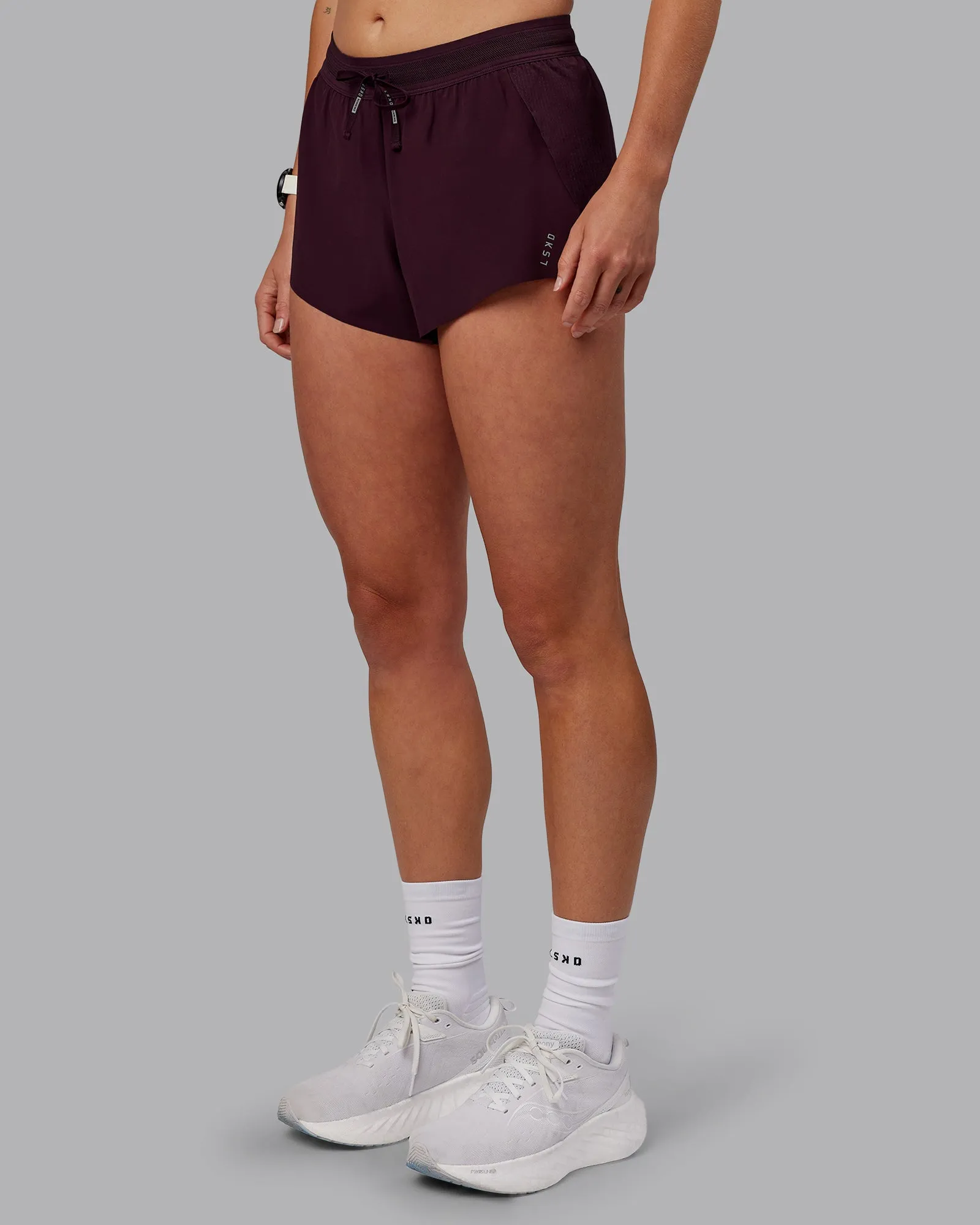 Accelerate 3" Run Shorts - Mulberry