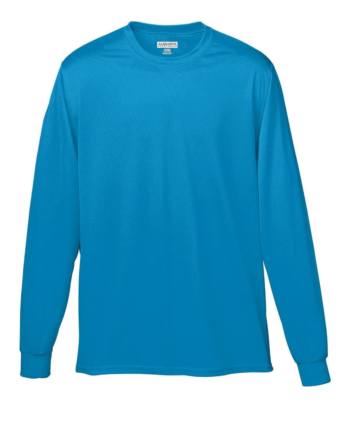 Augusta Long Sleeve Moisture Wicking T-Shirt | Power Blue