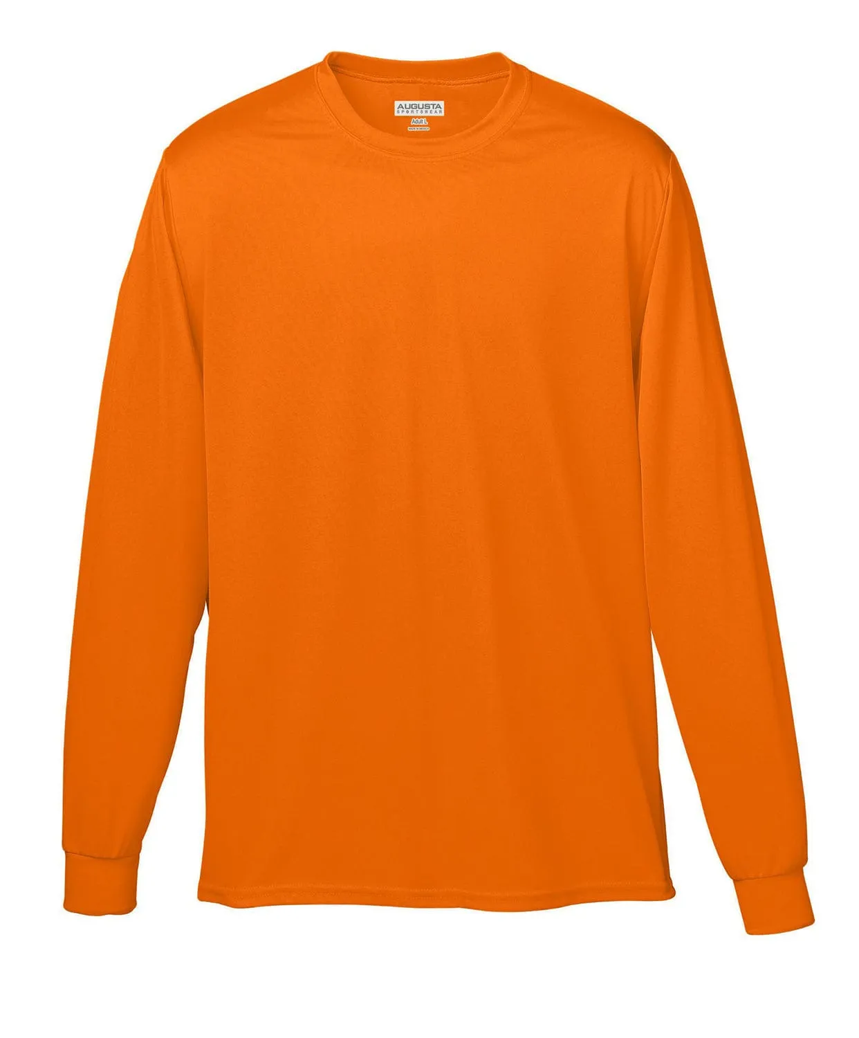Augusta Long Sleeve Moisture Wicking T-Shirt | Power Orange