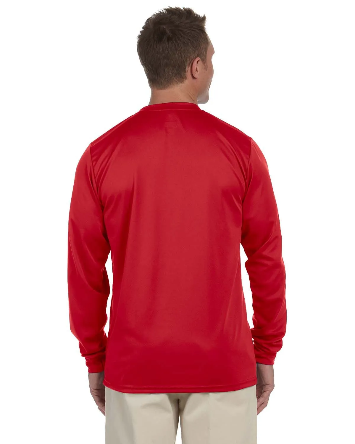 Augusta Long Sleeve Moisture Wicking T-Shirt | Red