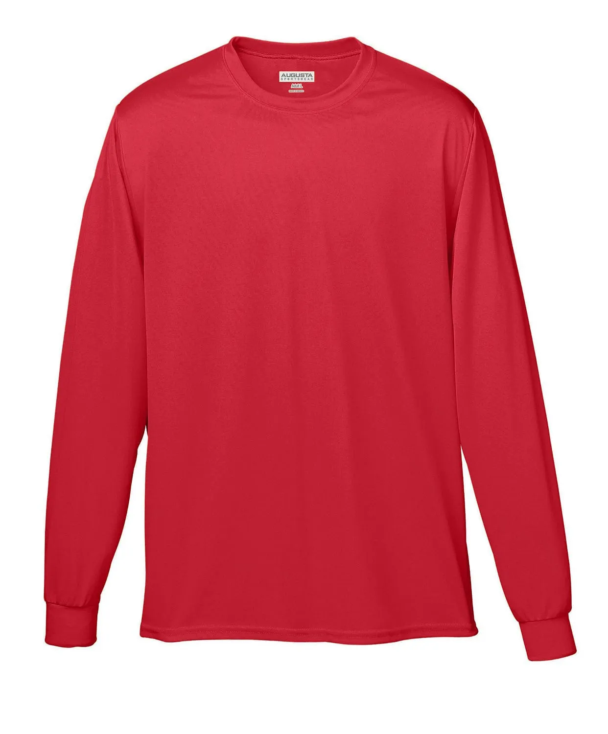Augusta Long Sleeve Moisture Wicking T-Shirt | Red