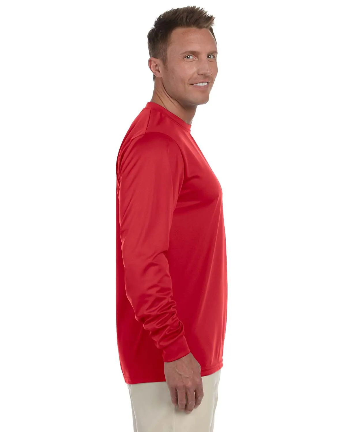 Augusta Long Sleeve Moisture Wicking T-Shirt | Red