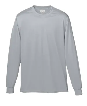 Augusta Long Sleeve Moisture Wicking T-Shirt | Silver Grey