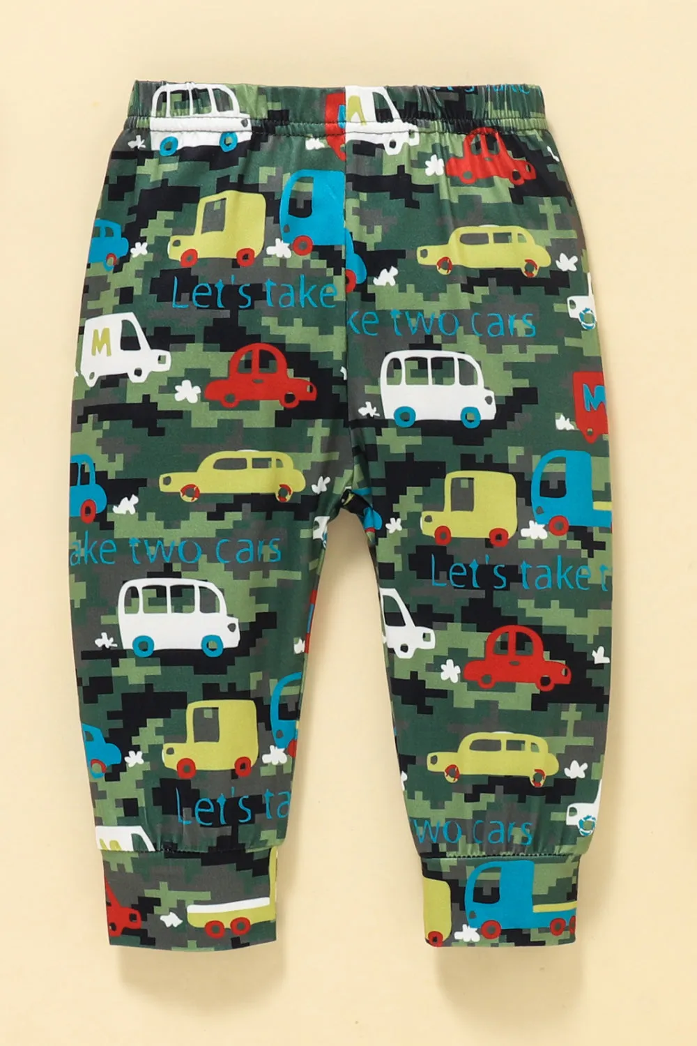 Baby Boy Graphic Bodysuit and Car Print Pants Set