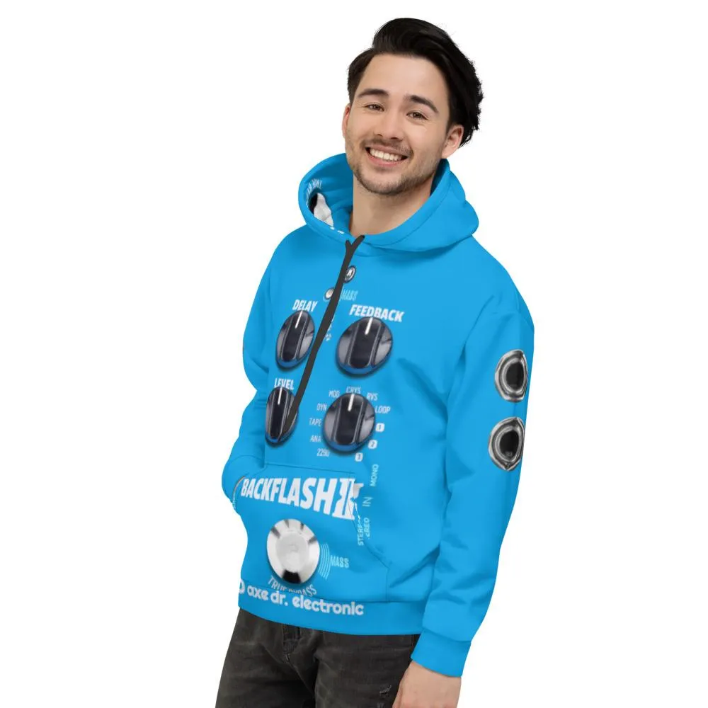 Backflash Delay Pedal Guitar FX All-Over Hoodie