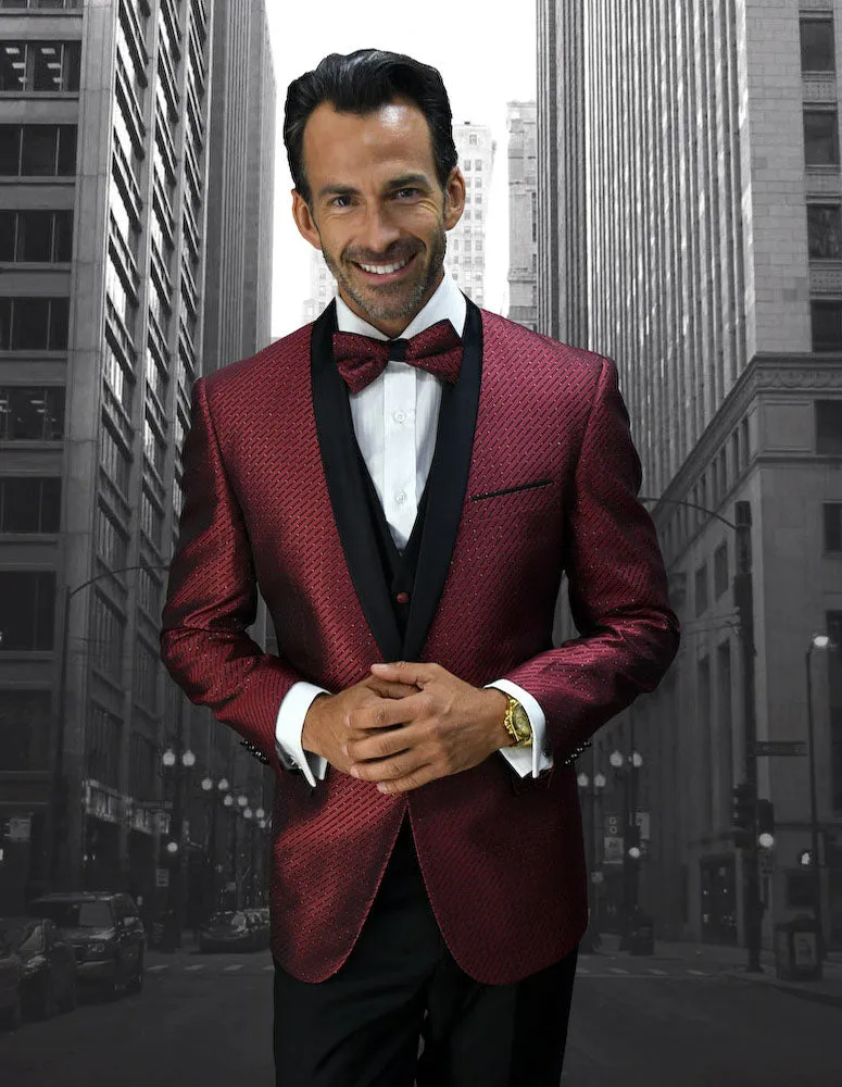 BELAGIO VI BURGUNDY 3 PC TUXEDO