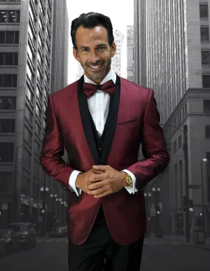 BELAGIO VI BURGUNDY 3 PC TUXEDO
