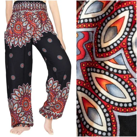 Black Mandala Pants
