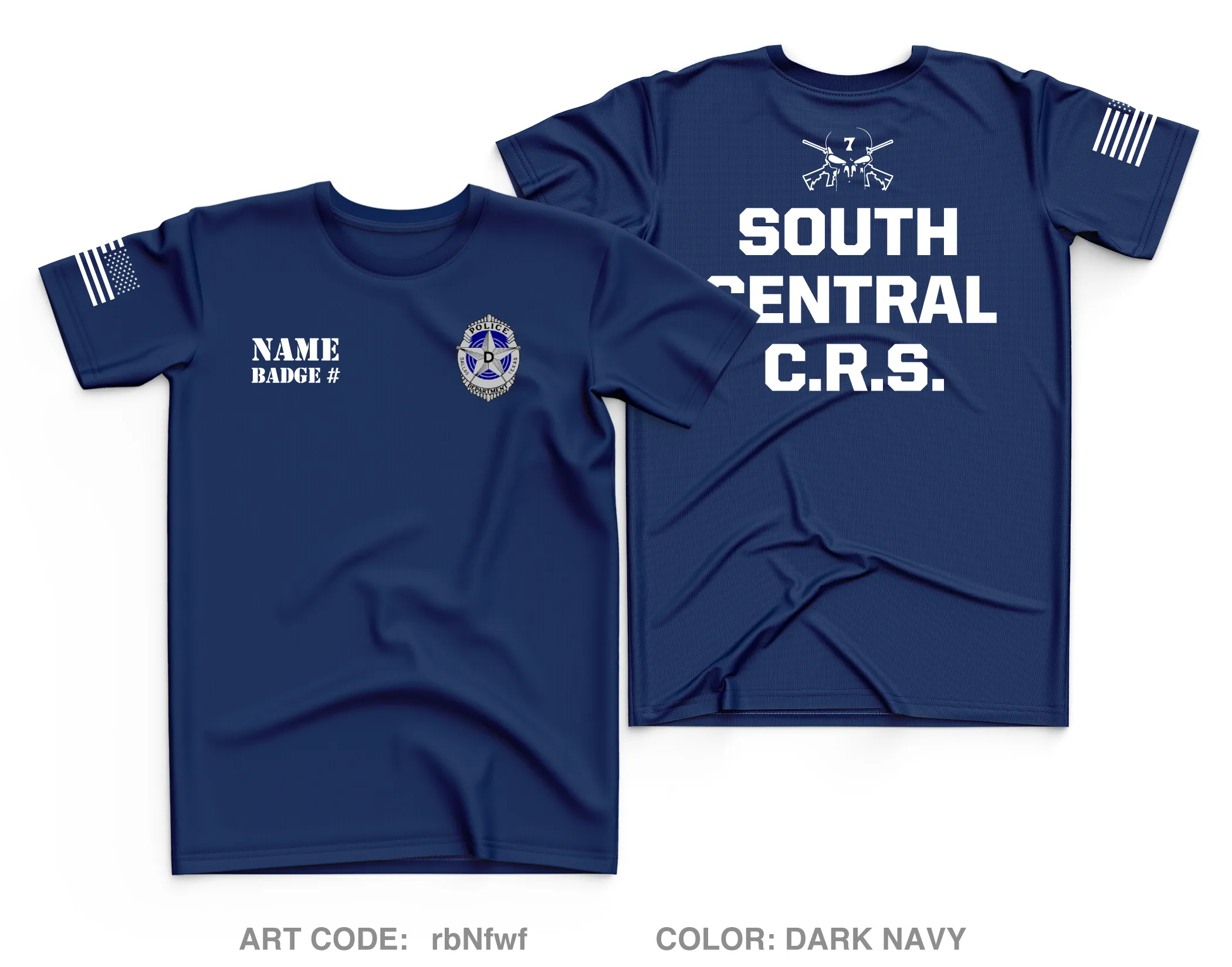 CUSTOM Dallas PD Store 1 Core Men's SS Performance Tee - RBNFWF