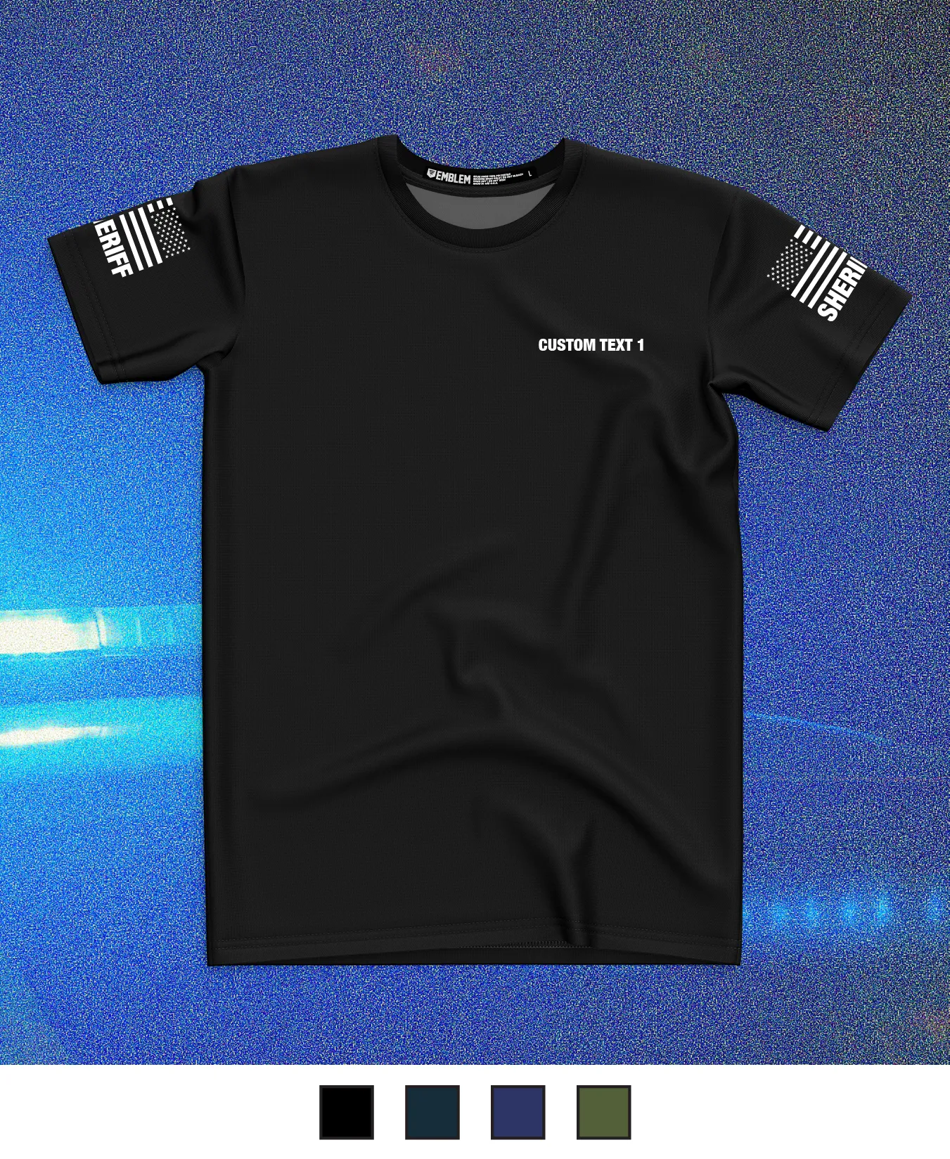 CUSTOM Emblem Core Men's SS Performance Tee - Sheriff White