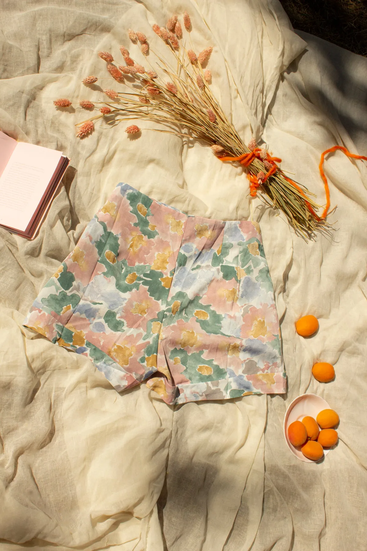 Floral High Waisted Floaty Shorts