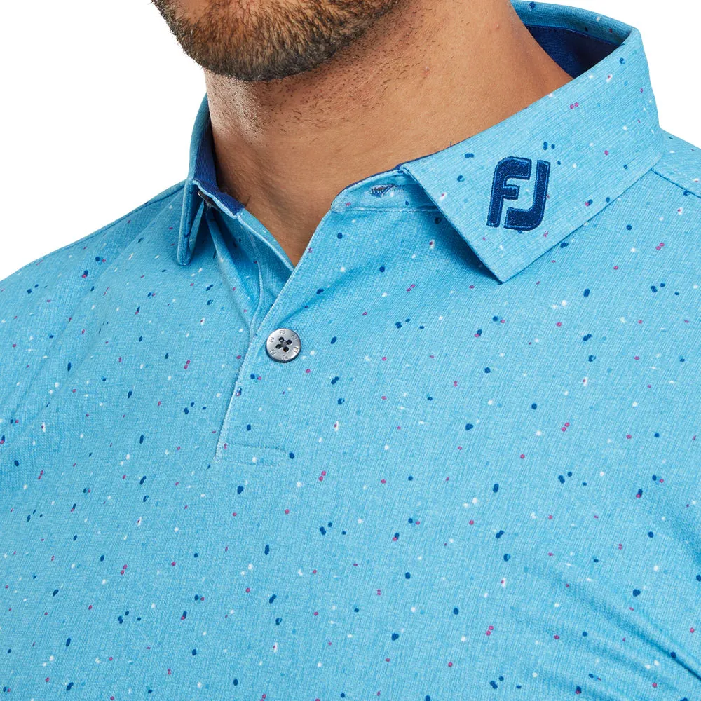 Footjoy 24 Tweed Texture Polo - Blue Sky