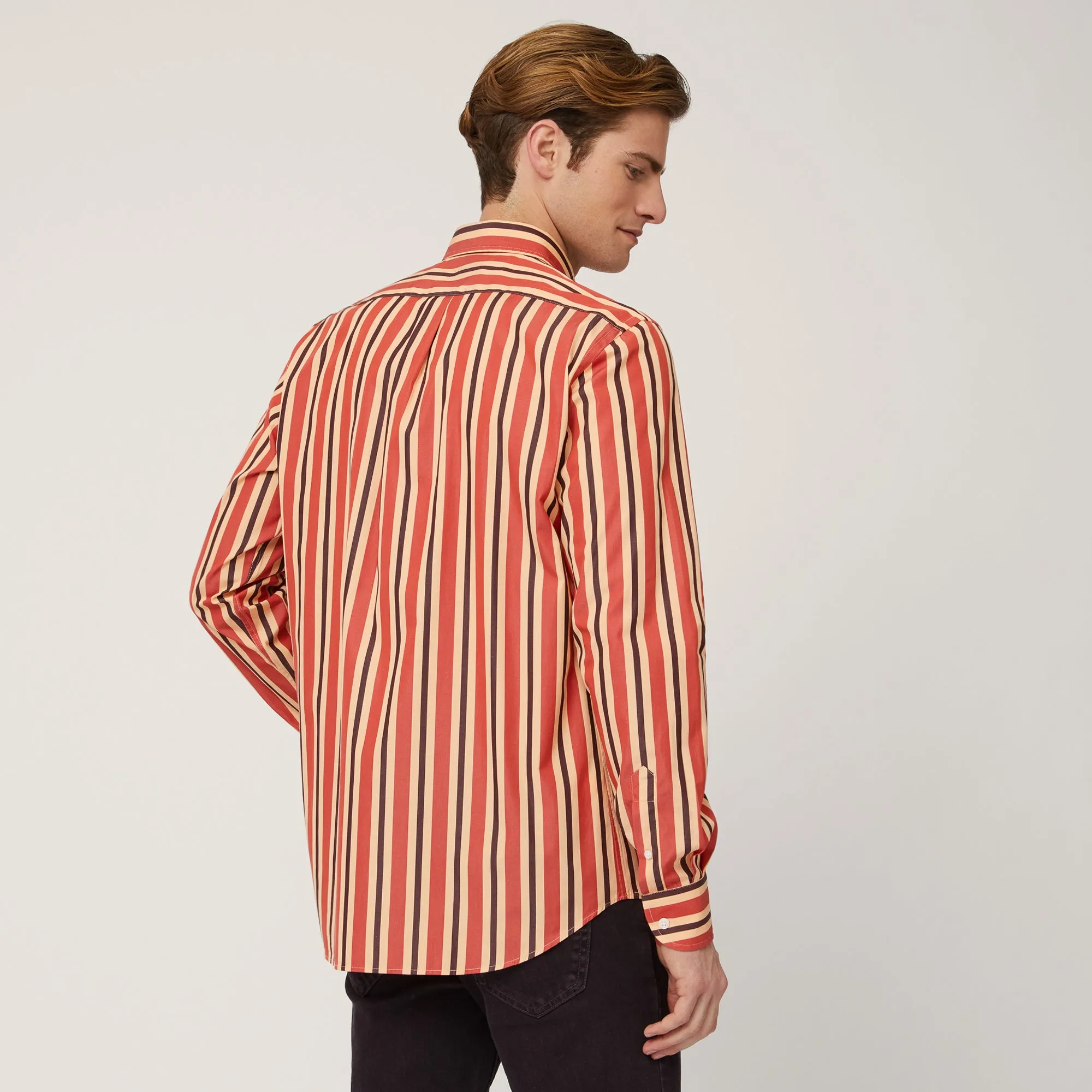 Harmont & Blaine Vertical Stripe Shirt - Orange