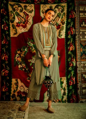 Heirloom  -   embroidered-hem-lace-pants