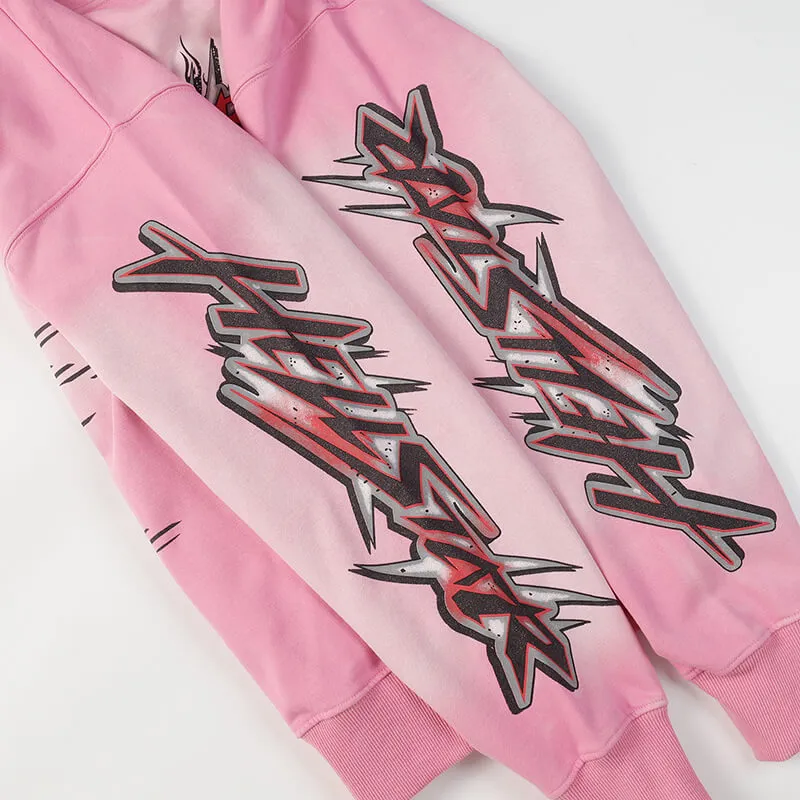 Hellstar Brainwashed Without Brain Hoodie Pink