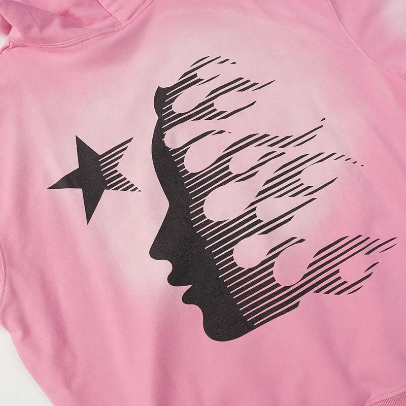 Hellstar Brainwashed Without Brain Hoodie Pink
