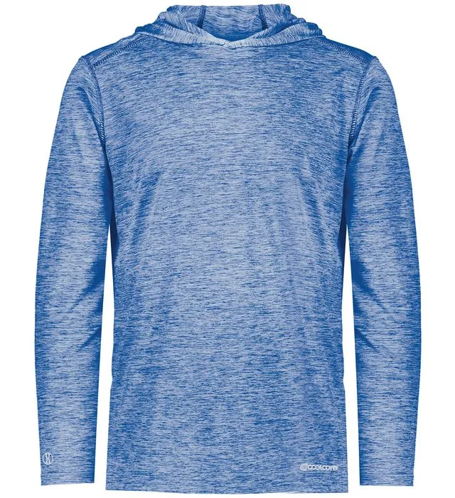 Holloway Electrify Coolcore Long Sleeve Hooded Shirt Royal Heather