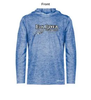 Holloway Electrify Coolcore Long Sleeve Hooded Shirt Royal Heather