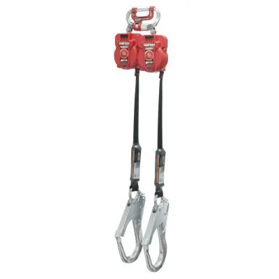 Honeywell Twin TurboG2 D-Ring Connectors, 9 ft, D-Ring Connection, 400lb Cap, Red/Black, MFLC-12-Z7/9FT