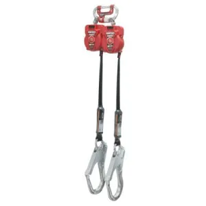 Honeywell Twin TurboG2 D-Ring Connectors, 9 ft, D-Ring Connection, 400lb Cap, Red/Black, MFLC-12-Z7/9FT