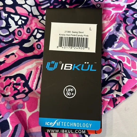 Ibkul Krista 16&quot; Swing Skort Hot Pink/Candy Pink