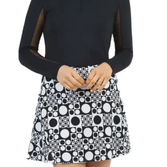 Ibkul Swing Skort Elise Black and White L and XL