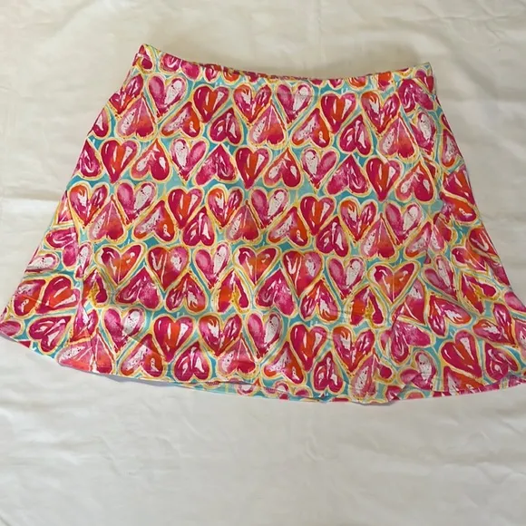 IBKUL Swing Skort in Audrey Seafoam NWT