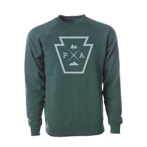 Keystone Raglan Crew | Moss Heather