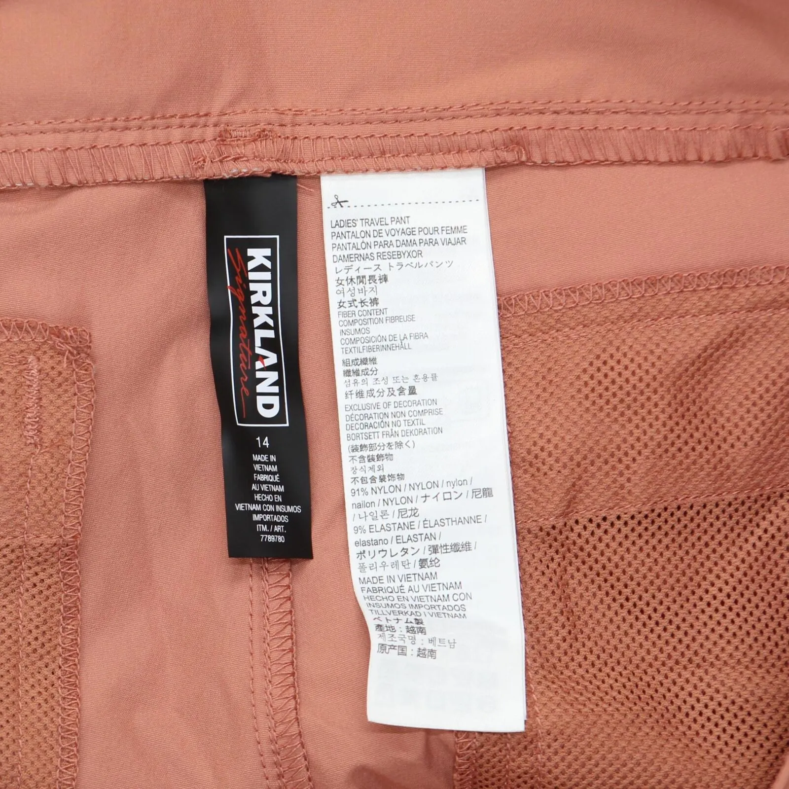 Kirkland Signature Womens Hiking Pants Travel Pants 7789780 Pink 14