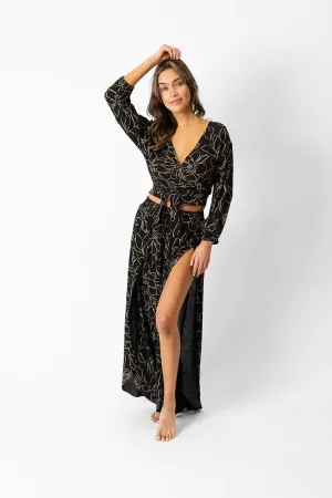 Koy Miami Shine Wrap L/S Top