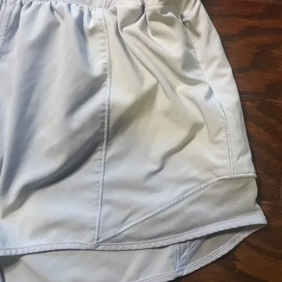 Lululemon Gray Athletic Shorts with Elastic Waistband and Curved Hem