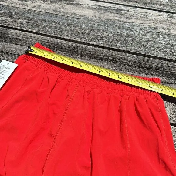 Lululemon Hotty Hot High-Rise Lined Short 4&quot; Hot Heat red shorts NWT size 8 🍋