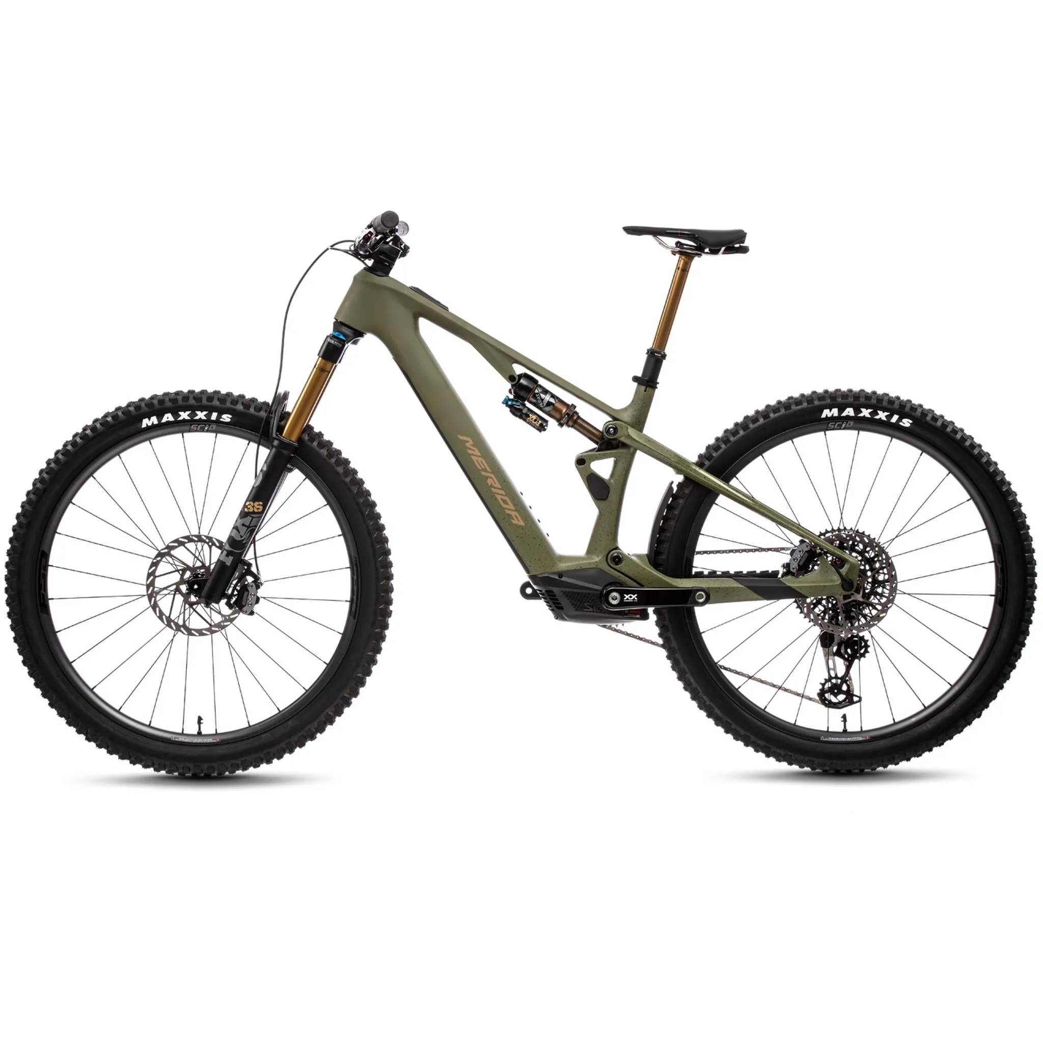 Merida eOne-Sixty SL 10K Electric Enduro Bike 400Wh Battery Silk Anaconda Green/Brown
