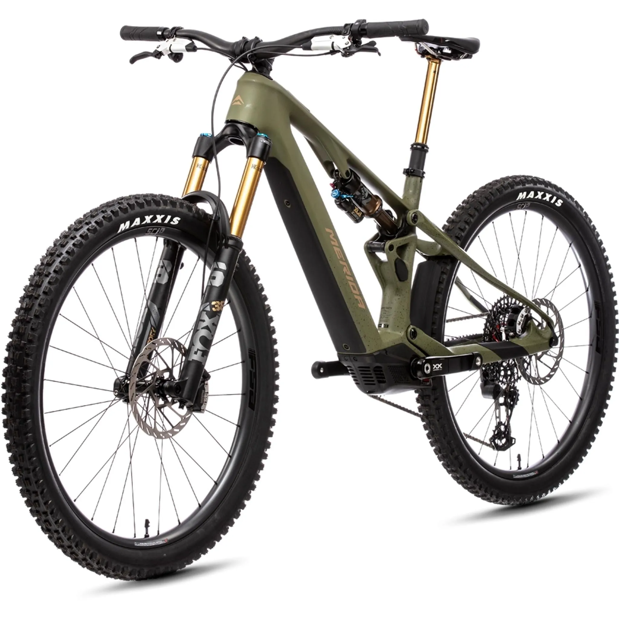 Merida eOne-Sixty SL 10K Electric Enduro Bike 400Wh Battery Silk Anaconda Green/Brown