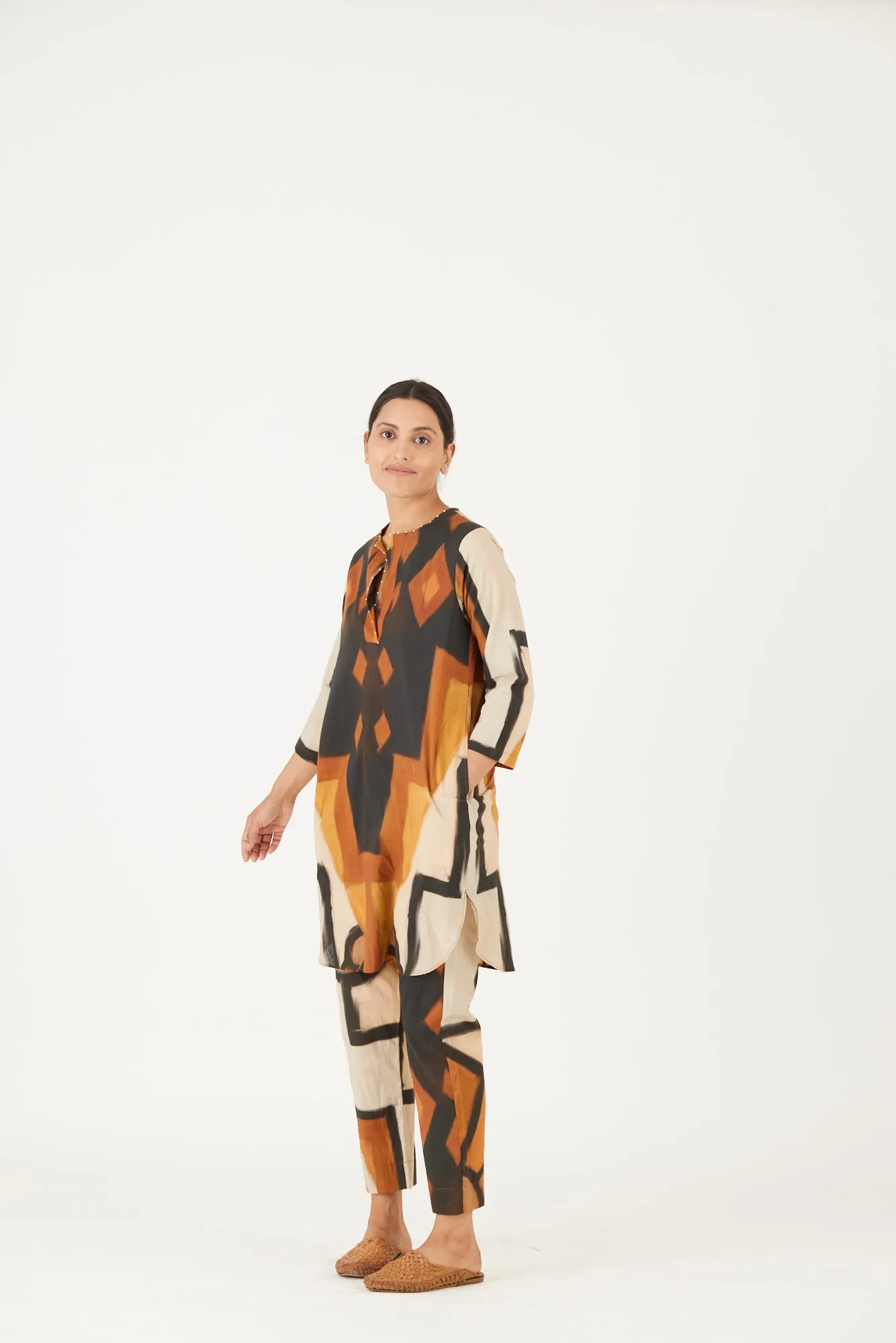 New Season Fall 24/Summer 25-Coord Set-Cotton-Noor Yellow-YAMLS35-Fashion Edit Yam