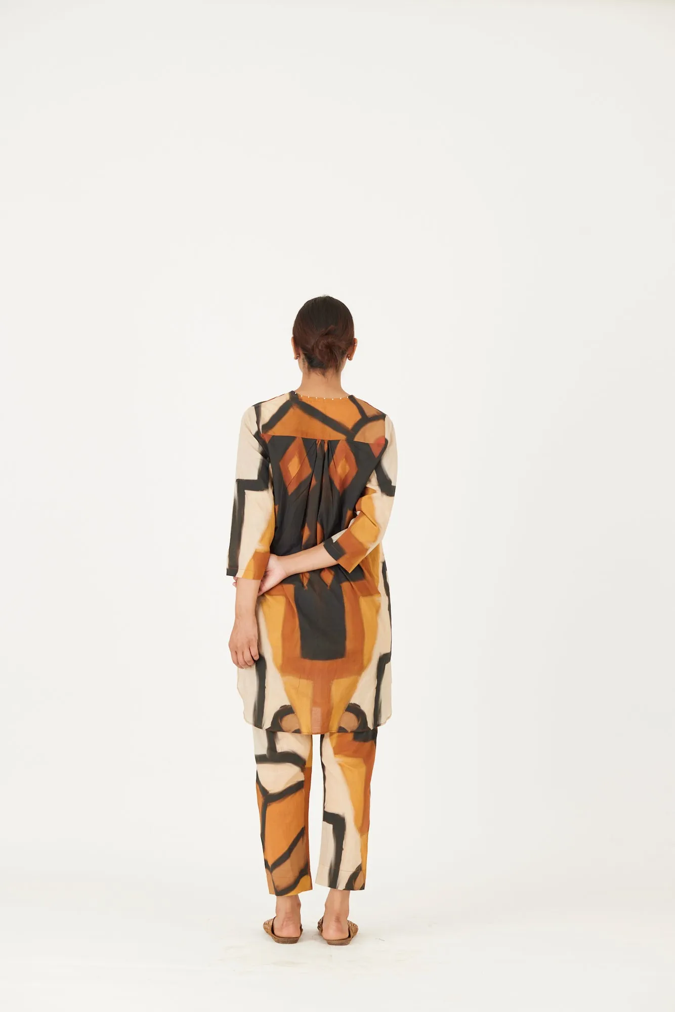 New Season Fall 24/Summer 25-Coord Set-Cotton-Noor Yellow-YAMLS35-Fashion Edit Yam