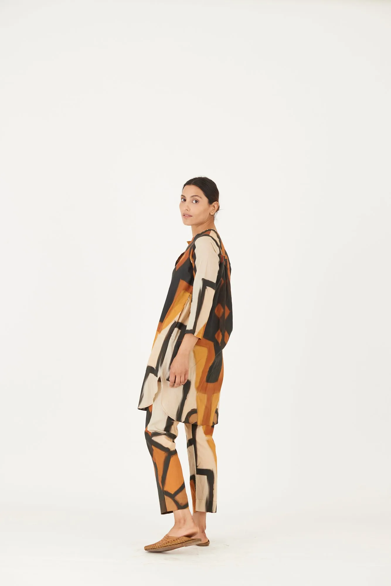 New Season Fall 24/Summer 25-Coord Set-Cotton-Noor Yellow-YAMLS35-Fashion Edit Yam