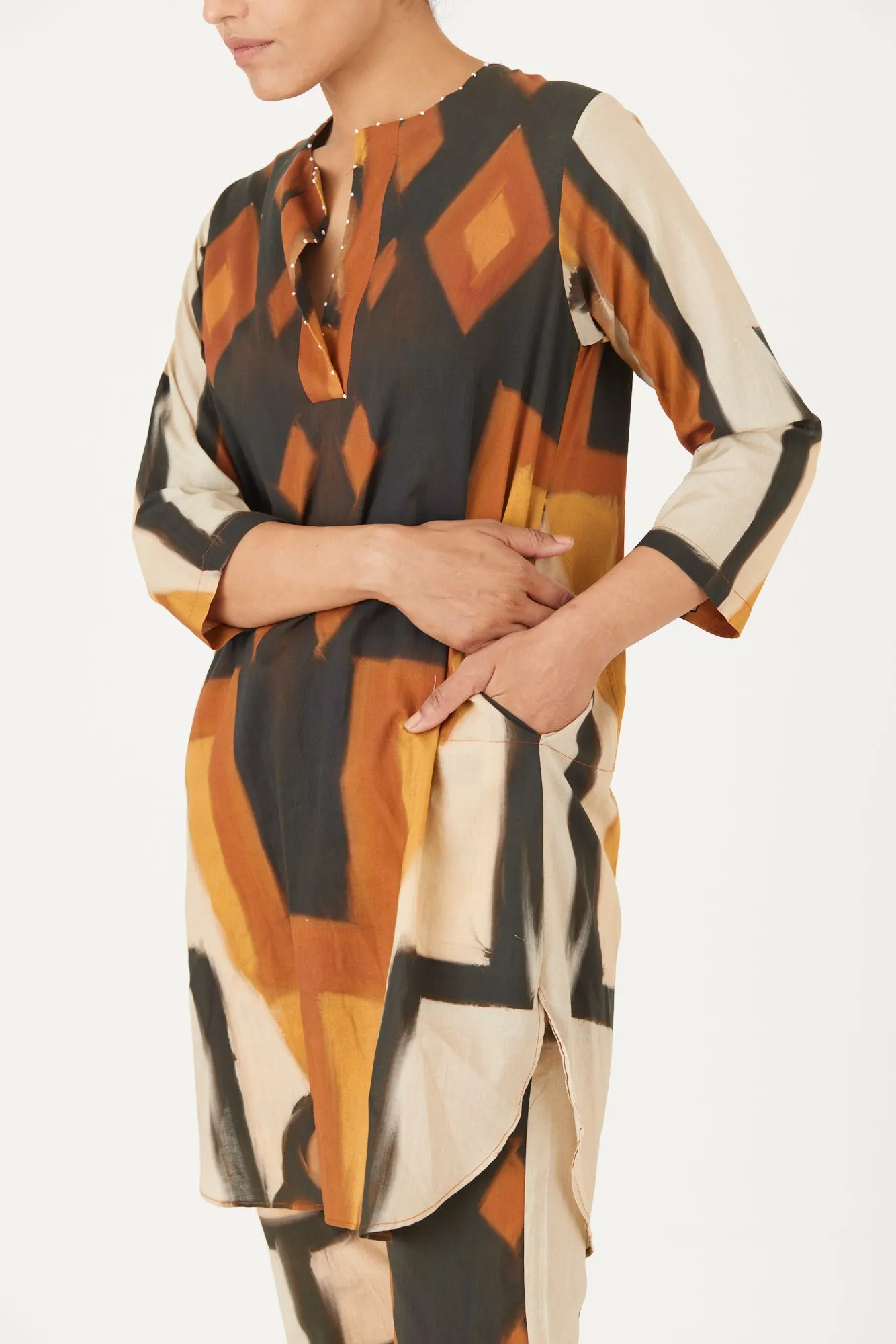 New Season Fall 24/Summer 25-Coord Set-Cotton-Noor Yellow-YAMLS35-Fashion Edit Yam