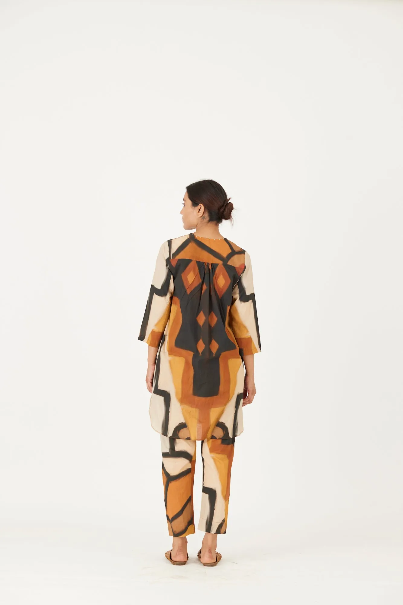 New Season Fall 24/Summer 25-Coord Set-Cotton-Noor Yellow-YAMLS35-Fashion Edit Yam