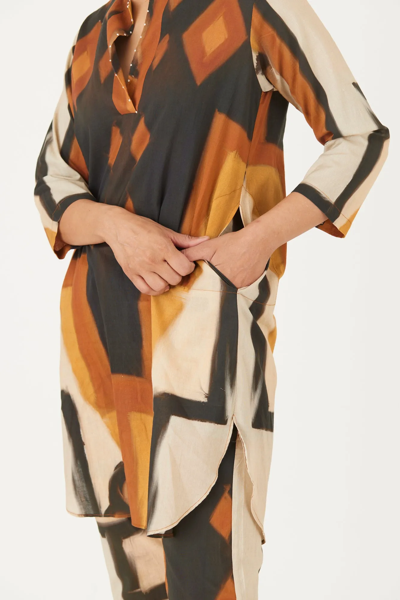 New Season Fall 24/Summer 25-Coord Set-Cotton-Noor Yellow-YAMLS35-Fashion Edit Yam