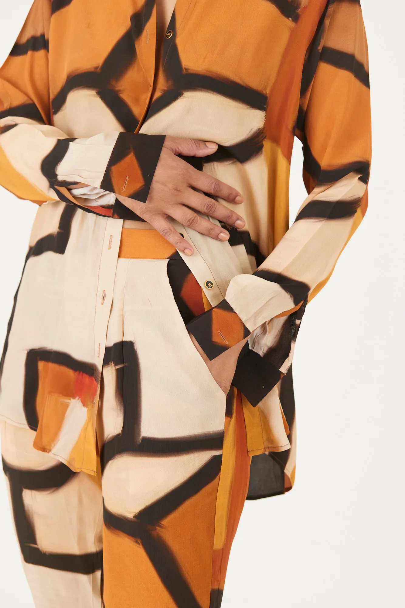 New Season Fall 24/Summer 25-Coord Set-Crepe-Noor Yellow-YAMLS36-Fashion Edit Yam