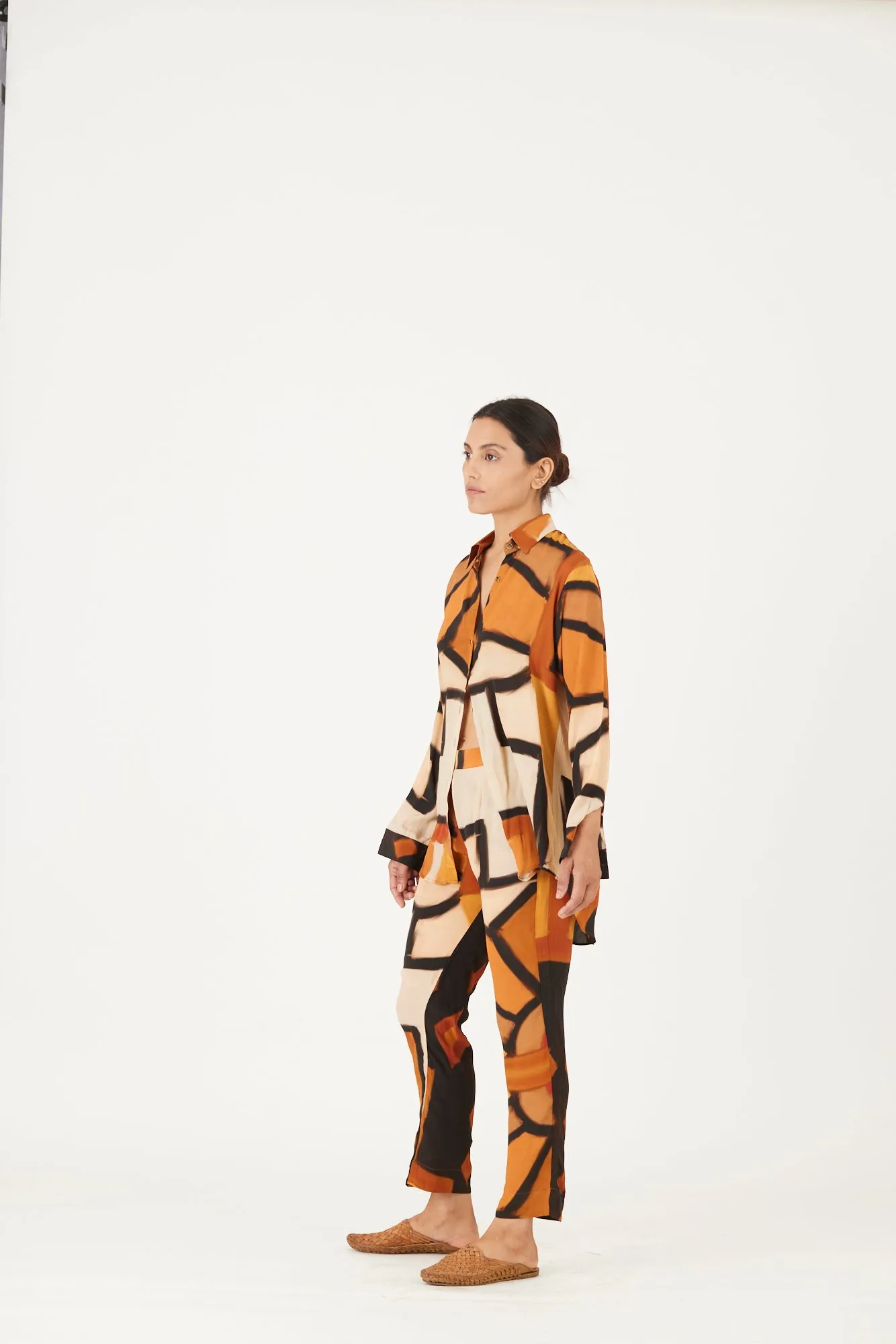 New Season Fall 24/Summer 25-Coord Set-Crepe-Noor Yellow-YAMLS36-Fashion Edit Yam