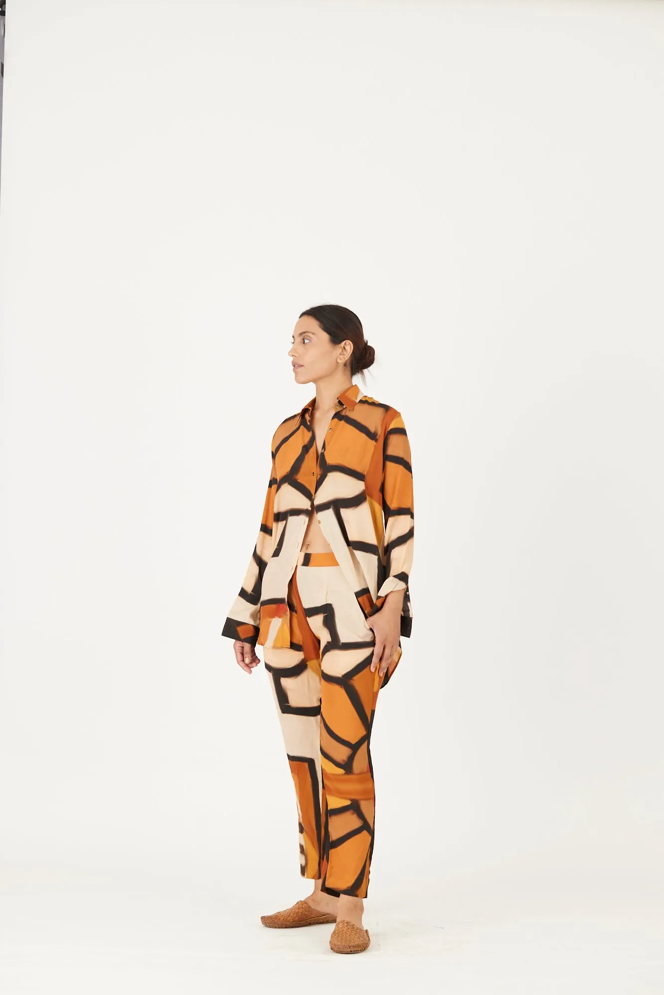 New Season Fall 24/Summer 25-Coord Set-Crepe-Noor Yellow-YAMLS36-Fashion Edit Yam