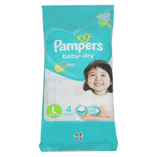 PAMPERS BABY DRY PANTS LC LGE 4`S