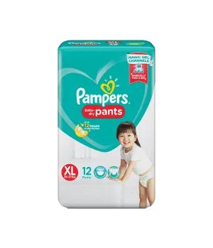 PAMPERS DRY PANTS XL 12`S