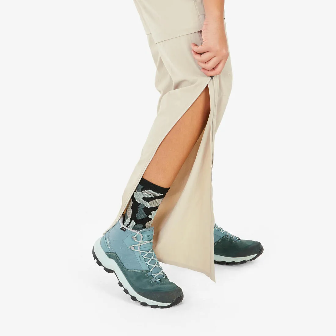 Pantalon modulable de randonnée montagne - MH550- Femme