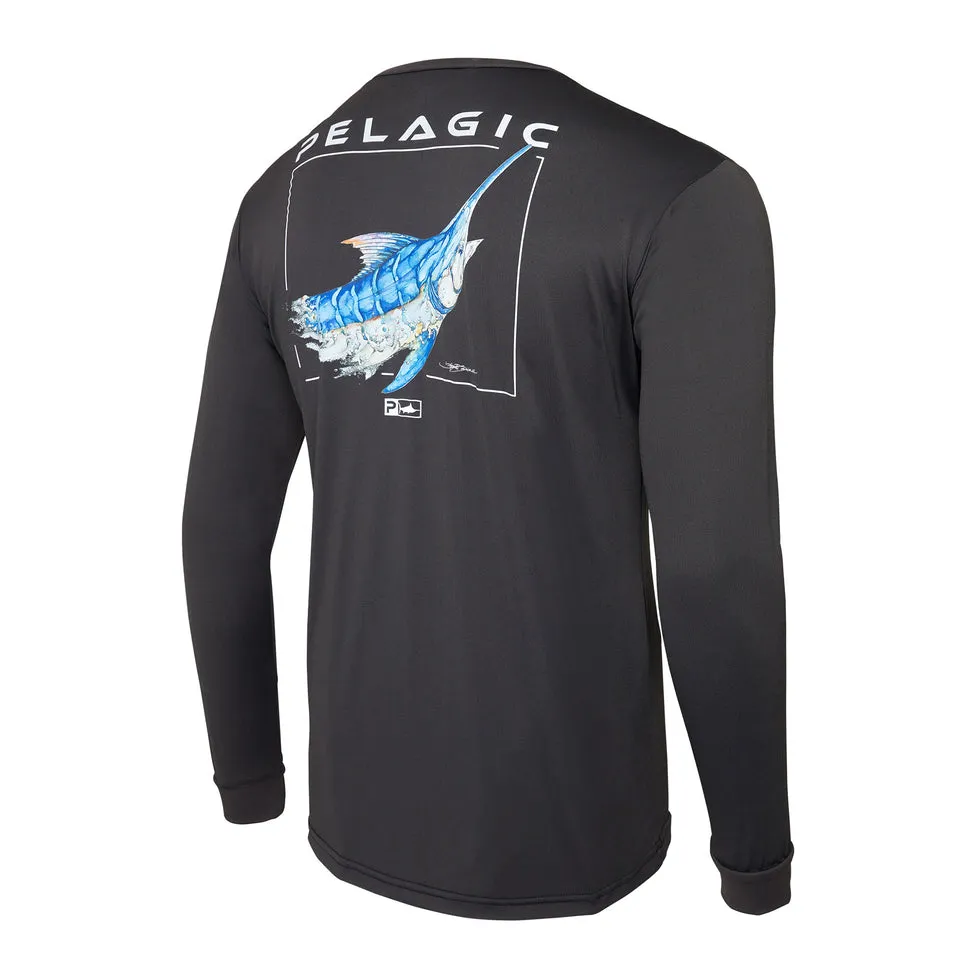 Pelagic Gear - Aquatek Goione Marlin Fishing Shirt - Black