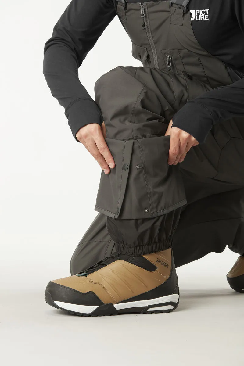 Picture Organic Testy Bib Pants Mens Raven Grey